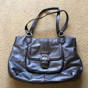 Coach Gunmetal Metallic Purse